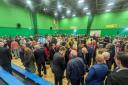 The local elections count at Castle Leisure Centre in Bury