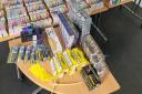 The illegal vapes and cigarettes were seized from just three shops