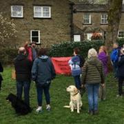 A crowd remembers the 1826 Weavers uprising and Chatterton Massacre