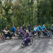 Some participants try out the adapted cycles in Hyde Park, Tameside, as the Cycling UK scheme launches (Picture: Mark Harvey/Cycling UK)