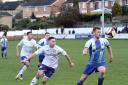 Ramsbottom United v Clitheroe by Frank Crook. Jamie Rother