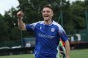 Matt Dudley celebrates scoring the only goal of the game in the FA Cup victory Picture: Leo Michaelovitz
