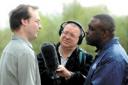 All eyes (and ears) on Bury  Radio 5 Live presenter Dotun Adebayo and programme editor Howard Benson interview Bury Times chief reporter Peter Doherty