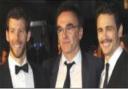 PREMIERE NIGHT: Film director Danny Boyle, centre, with climber Aron Ralston, left, and actor James Franco