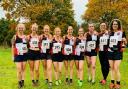 Bury women's team at the Bolton Red Rose cross-country meeting