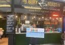 The Bury Roast Company cafe manager Lisa McManus accepted the cheque