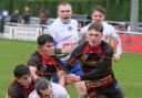 Star man Warren Seals scores for Sedgley Park as they secured a first win of 2024 against Cinderford