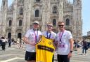 The trio of Radcliffers in Milan for the marathon
