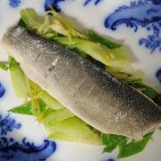 Steamed seabass with ginger