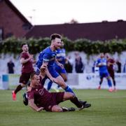 Taken during the pre-season friendly match between Radcliffe FC and Bury AFC at Neuven Stadium, Colshaw Close East, Radcliffe M26 3PE on Tuesday 1st September 2020. Credit: Andy Whitehead Photography Ltd..Self-billing applies where appropriate -