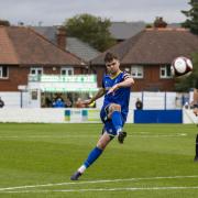 Captain Matty Crothers scores for Radcliffe. Picture: Haydan Roberts