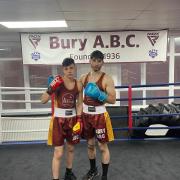 WALES BOUTS: Bury ABC duo Amaani Afsar, left, and Zakir Khan who both registered wins last weekend