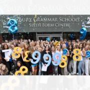 Bury Grammar School pupils celebrate their GCSE results