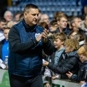 New Bury boss Dave McNabb applauds fans at Gigg Lane on Tuesday night after his first game in charge Picture: Phil Hill
