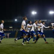 Bury players celebrate a goal Picture: Jake Horrocks