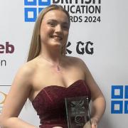 Sadie with her award