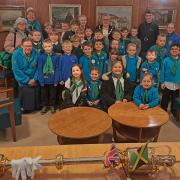 Members of the 11th/24th Bury Beavers and Cubs at St John and St Marks during the visit