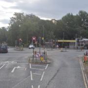 The intersection of Church Lane and Bury New Road, Whitefield