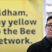 Greater Manchester mayor Andy Burnham at the Bee Network's bus franchising second phase launch event