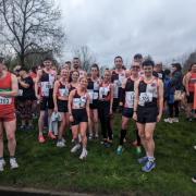 The big group of Bury athletes at the Salford 10k