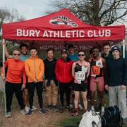 Bury's team at the National Road Relays