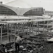 Bury market under construction, 1971