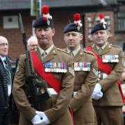 Fusiliers taking part in the Gallipoli remembrance parade in Bury last year