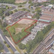 The cleared site where the care homes are set to be built