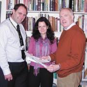 Mike Bent and Helen Blyth with Curator Mike Glove