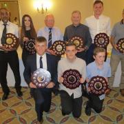 The 10 prize winners at the Lancashire FA Referees Association awards night, back from left, Ismail Esat, Emily Carney, Albert Handley, Eamonn McNamara, Leigh Doughty and Anthony Wager, front, Kavan Hurn, Jonathan Chadwick and Joe Kirkley