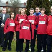 Tottington High footballers have been given new kits by the national Football Foundation