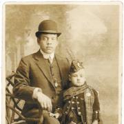 Richard Lancaster and his son pictured before the Great War