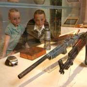 Youngsters take a look at some of the exhibits on display at the Fusilier Museum