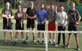Prestwich Tennis Club's men's A team members Karl Kántor, Paul Jepson, Ben Sinnott, Chris Millington Lawrence Best, Robbie Fellows and David Wryde