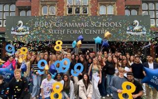 Bury Grammar School students celebrate their results