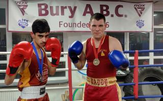 The two Bury ABC stars who were in action recently, Patrick Sweeney, right, and Sahil Hussain