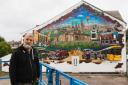 ARTWORK: Prestwich mural and its artist Tony Kelzo. Credit: Ben Harrison Media