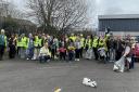 Keep Bury Clean volunteers joined forces with Beechfield Brands staff
