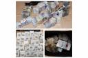 Money and drugs seized as part of the operation