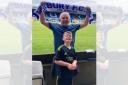 Paul Thomas with his grandson Walter at Gigg Lane for the Bury vs Bradford City match on Saurday