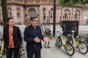 Greater Manchester mayor Andy Burnham and active travel commissioner Dame Sarah Storey (Picture: LDRS)