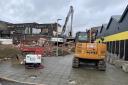 Demolition work in Radcliffe is underway
