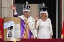 The King and Queen Consort (Picture:  Owen Humphreys/PA) and the letter sent to the nursery, inset