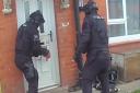 Police raided a property in Rhos on Monday.