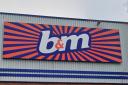 Logo of B&M Bargains on the side of its Hill Street store
