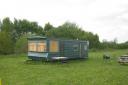 The static caravan used by Tyldesley\'s model aircraft enthusiasts