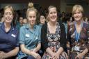 Pictured left to right: Ursula Caldwell, clinical educator at Pennine Acute Trust; Molly Fitzpatrick; Dr Kate Granger, MBE and Gill Harris, chief nurse at Pennine Acute Trust