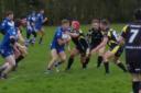 Bury Broncos, in blue, in action during their cup victory at home to Crosfields A