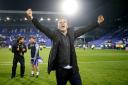 Bury manager Ryan Lowe celebrates after the final whistle during the Sky Bet League Two match at Prenton Park, Tranmere. PRESS ASSOCIATION Photo. Picture date: Tuesday April 30, 2019. See PA story SOCCER Tranmere. Photo credit should read: Martin Rickett/
