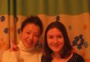 Catherine with Mrs Chen, her landlady when she first arrived in Lanzhou